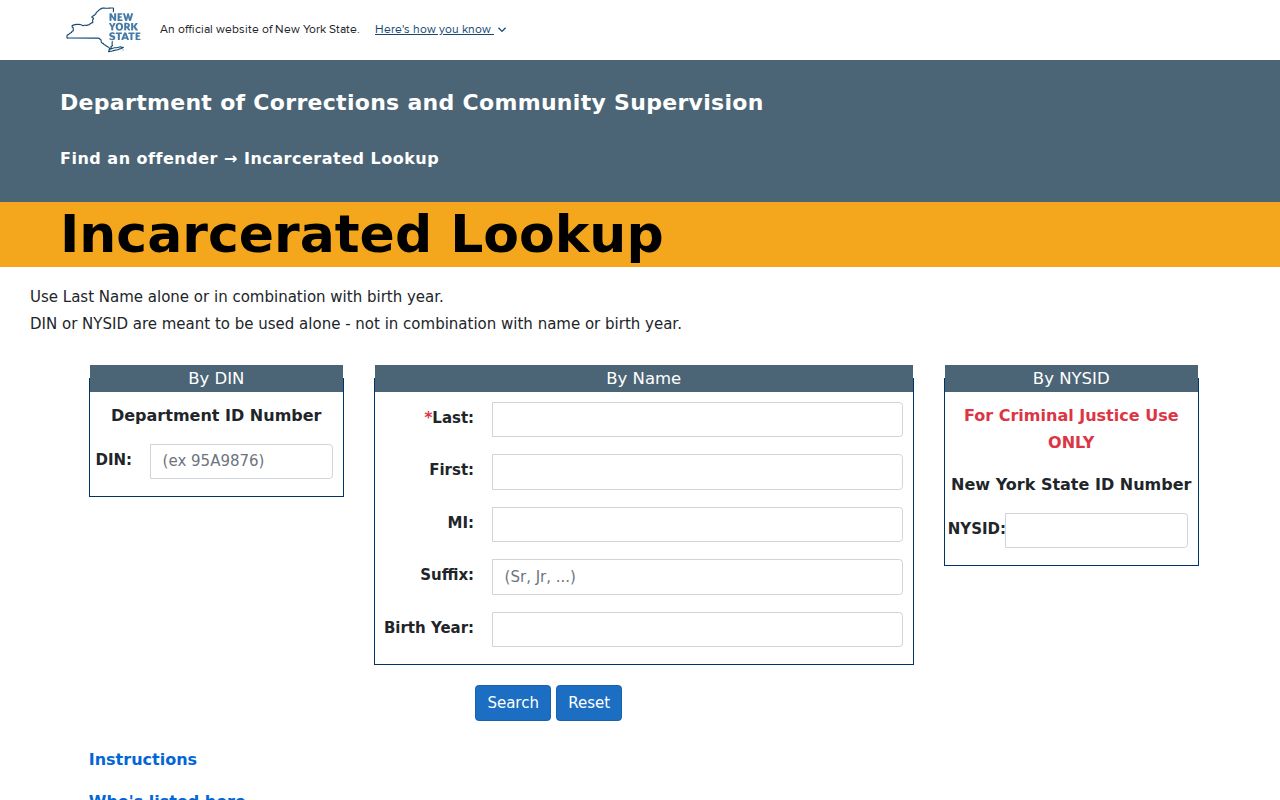 DOCCS Incarcerated Lookup for a person transferred from Saratoga County custody